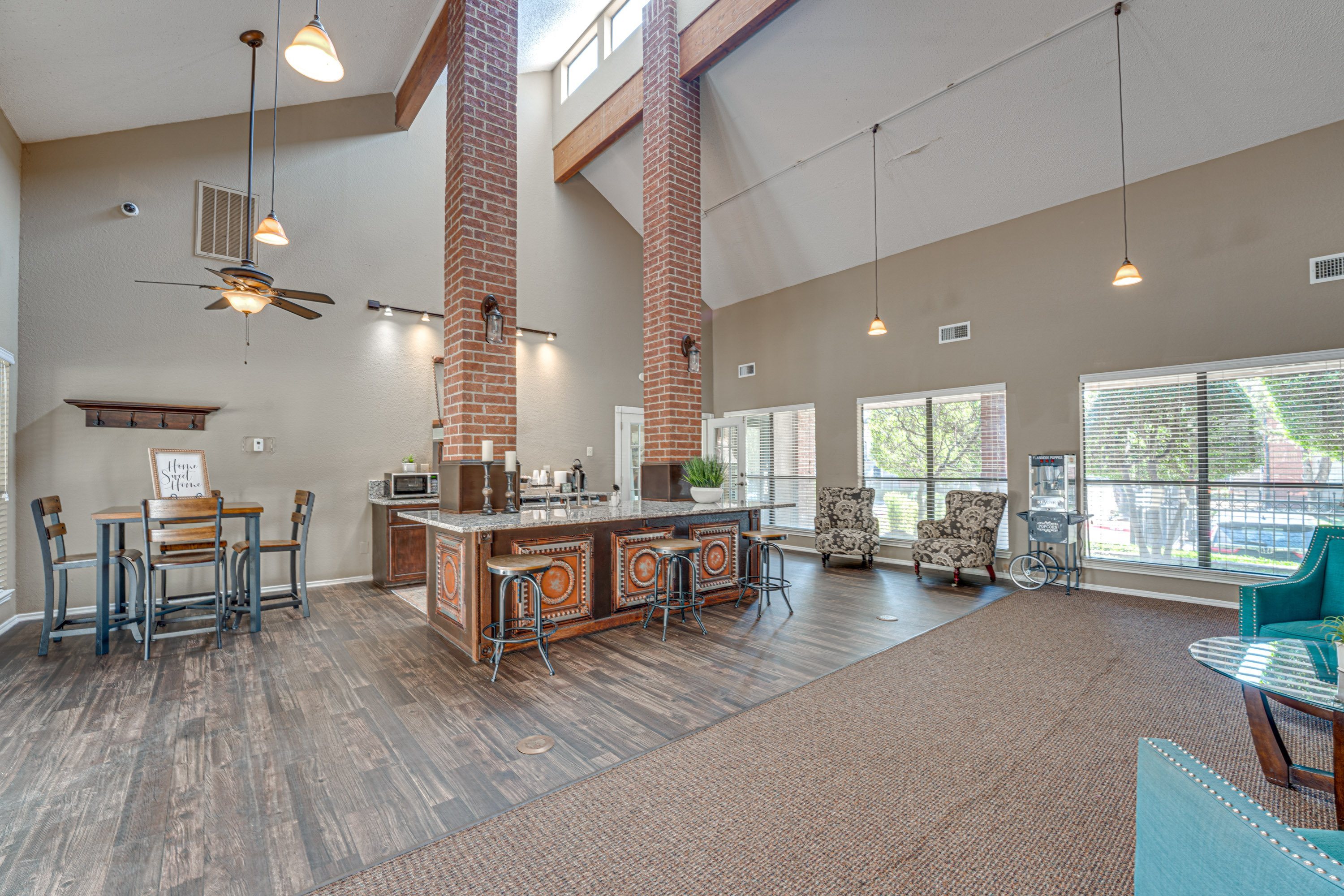 Contemporary Living Room at Bardin Oaks Apartments, Arlington, TX